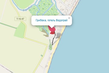 Карта Грибівка Водограй