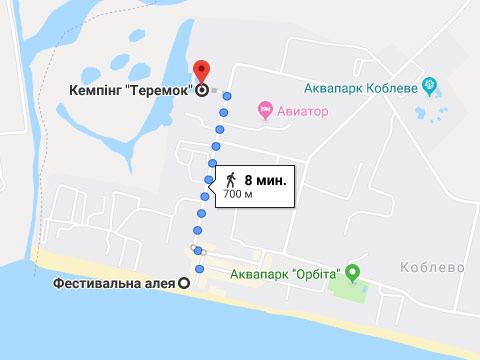 Карта Коблево Теремок