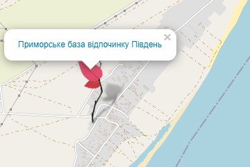 Карта Приморське Південь (Юг)