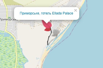 Карта Приморське Ellada Palace