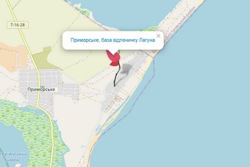 Карта Приморське база відпочинку Лагуна