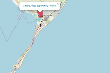 Карта Затока готель Човник