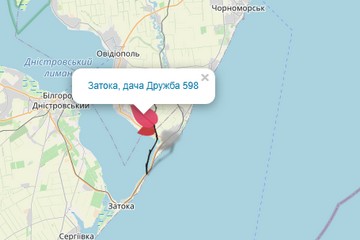 Карта Затока готель Дружба 598