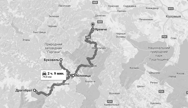 Яремче карта, спуски, траси, підйомники, житло