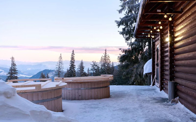 Готель в Карпатах, Драгобрат, вид на горы