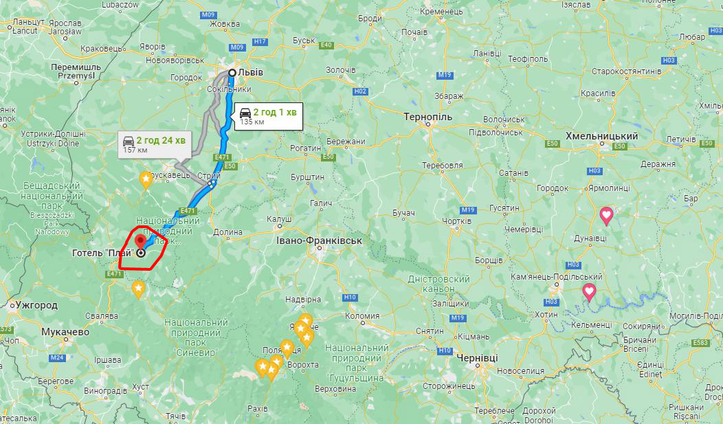 Плай карта доріг