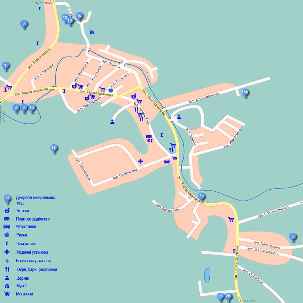 Східниця карта джерел