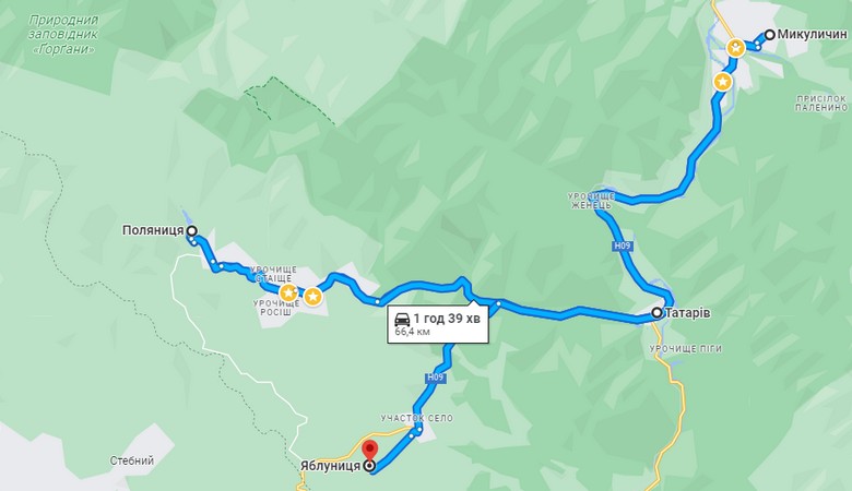 Фото Татарів карта, спуски, траси, підйомники, готелі